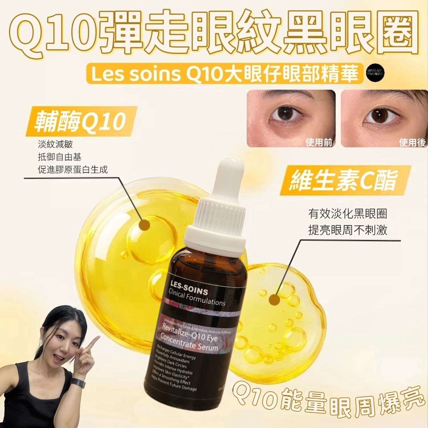 (日間防護盾) Les soins Q10大眼仔眼部精華 30 ml Z402 | Revital-Q10 Eye Concentrate