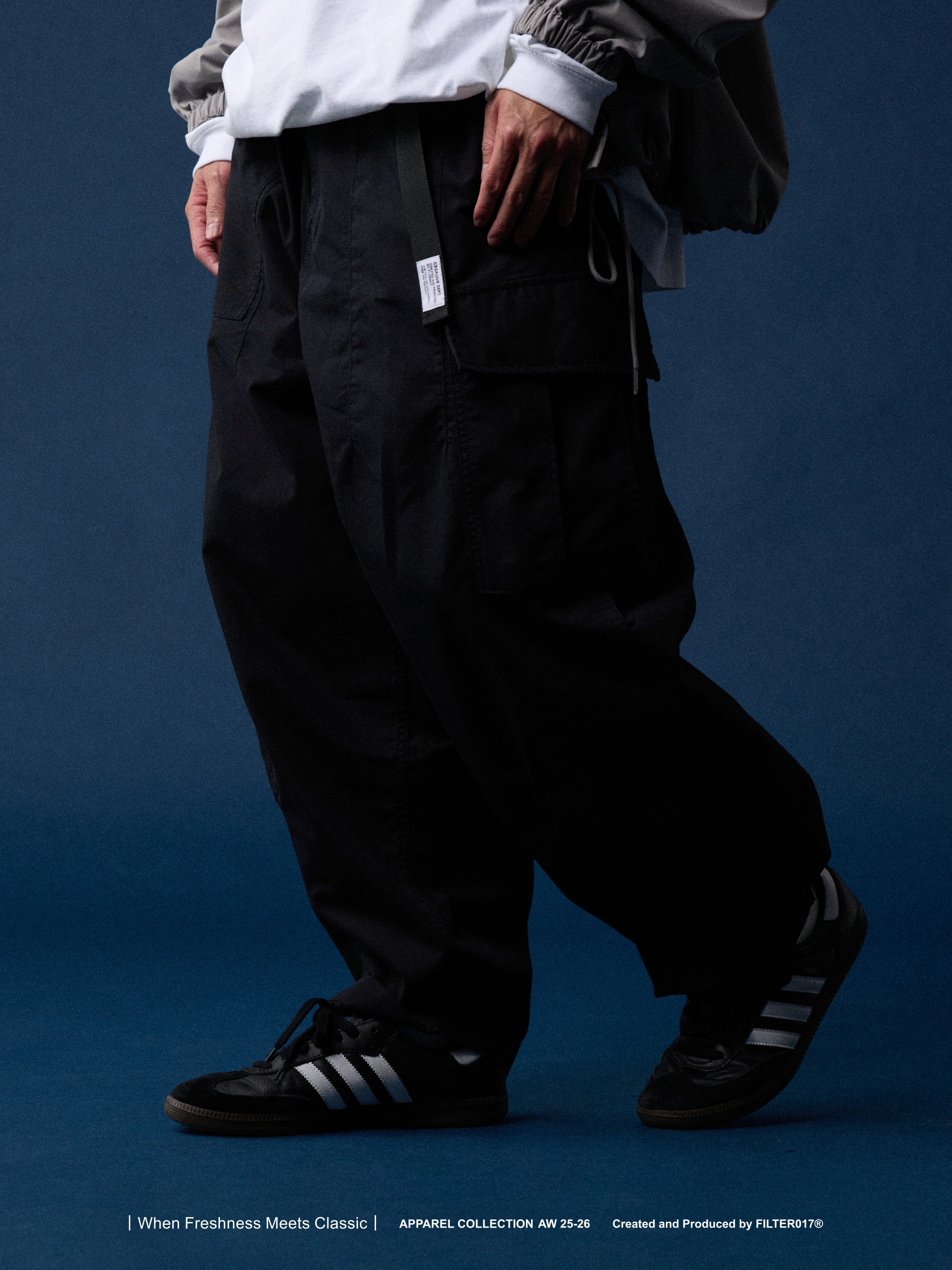 FILTER017®不對稱拼接錐型抗撕裂軍褲