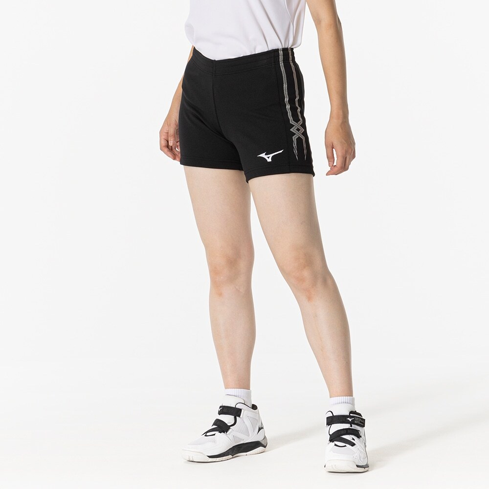 MIZUNO L'SHORTS 女裝排球褲 (黑銀色)