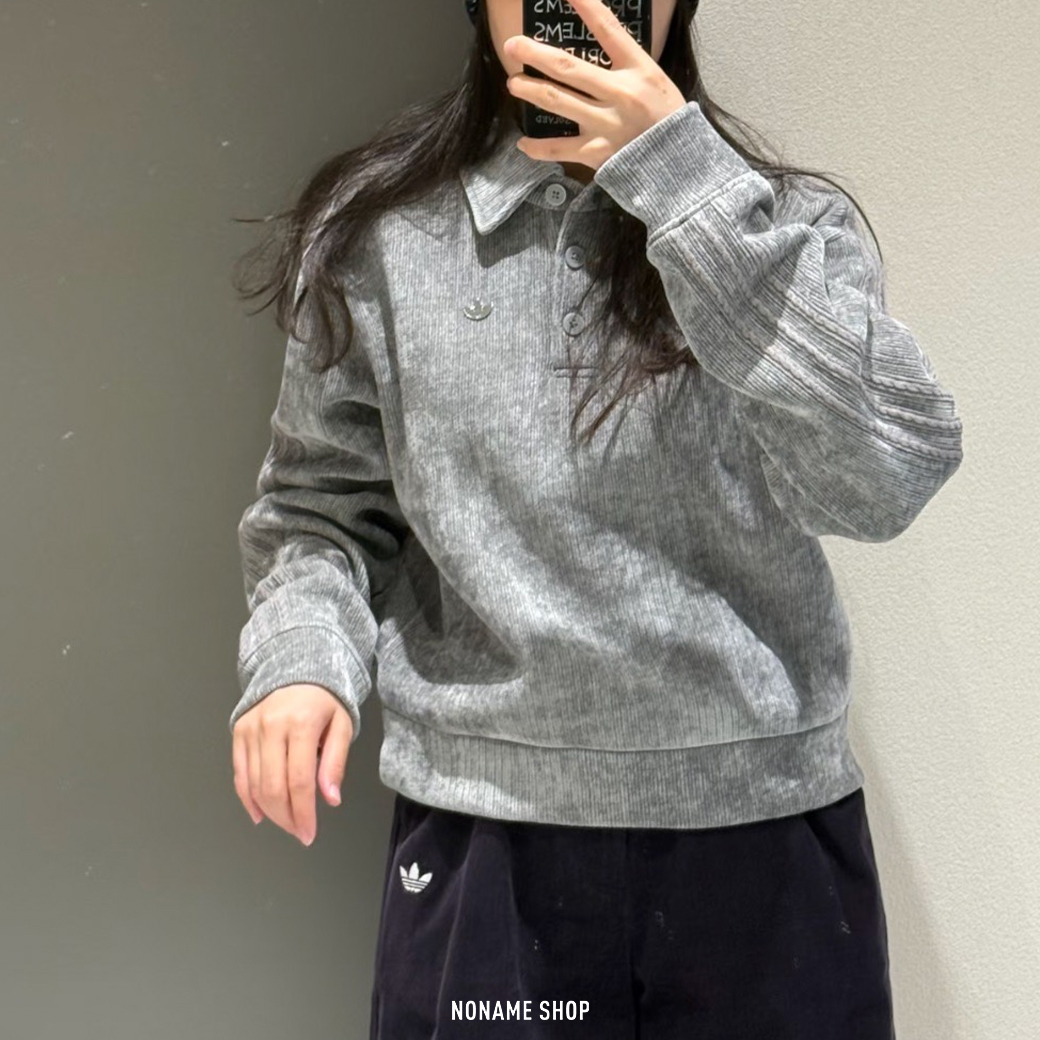 ADIDAS ORIGINALS CHENILLE COZY WINTER 燈芯絨 POLO衫 長袖 兩色 (女款)