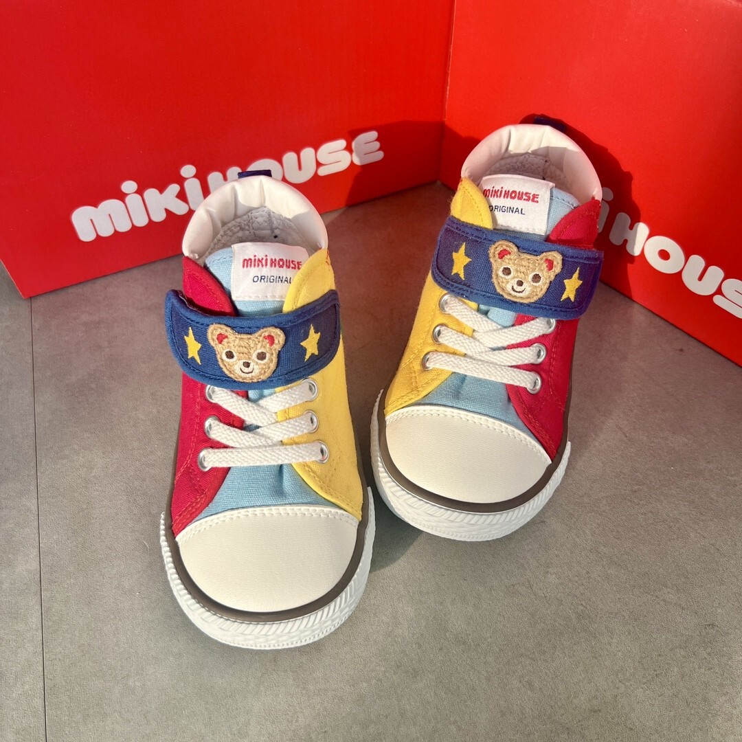 𝐌𝐢𝐤𝐢 𝐇𝐨𝐮𝐬𝐞 經典小熊彩虹魔術貼帆布鞋