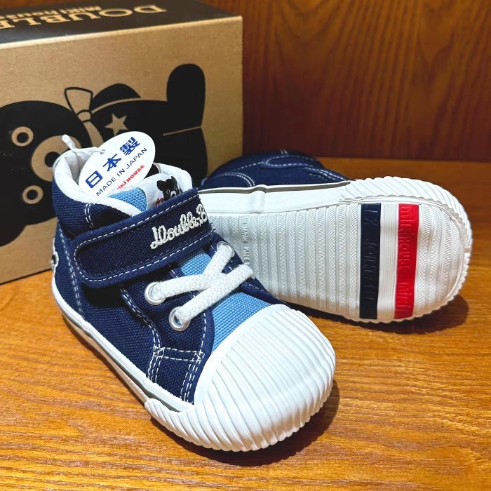 𝐌𝐢𝐤𝐢 𝐇𝐨𝐮𝐬𝐞 黑熊魔術貼餅乾頭帆布鞋