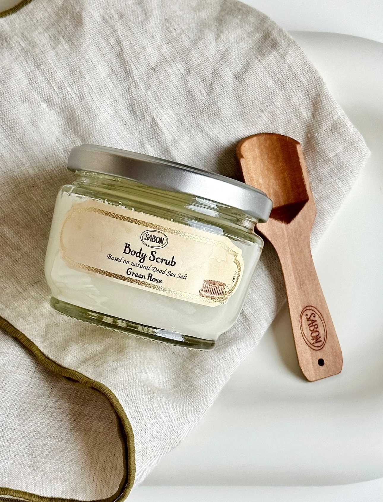 【 出清 】Sabon 以色列綠玫瑰磨砂膏 600G 無木勺