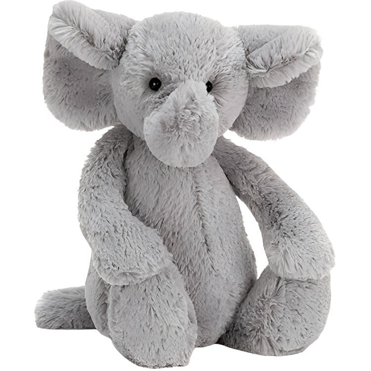 【代購】JELLYCAT Jungle Animal Collection Shy Elephant Dolls Plush Toy 18cm Sitting Height/31cm Sitting Height BAS3EG