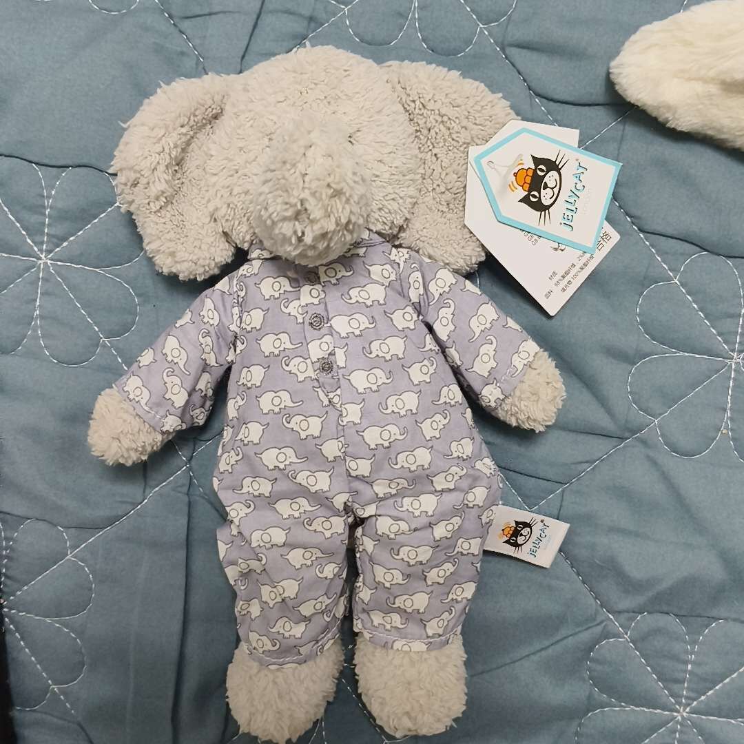 【代購】JELLYCAT Jungle Animal Jungle Animal Sleeping Elephant Dolls Plush Doll 23cm Height Jellycat-2411-0014
