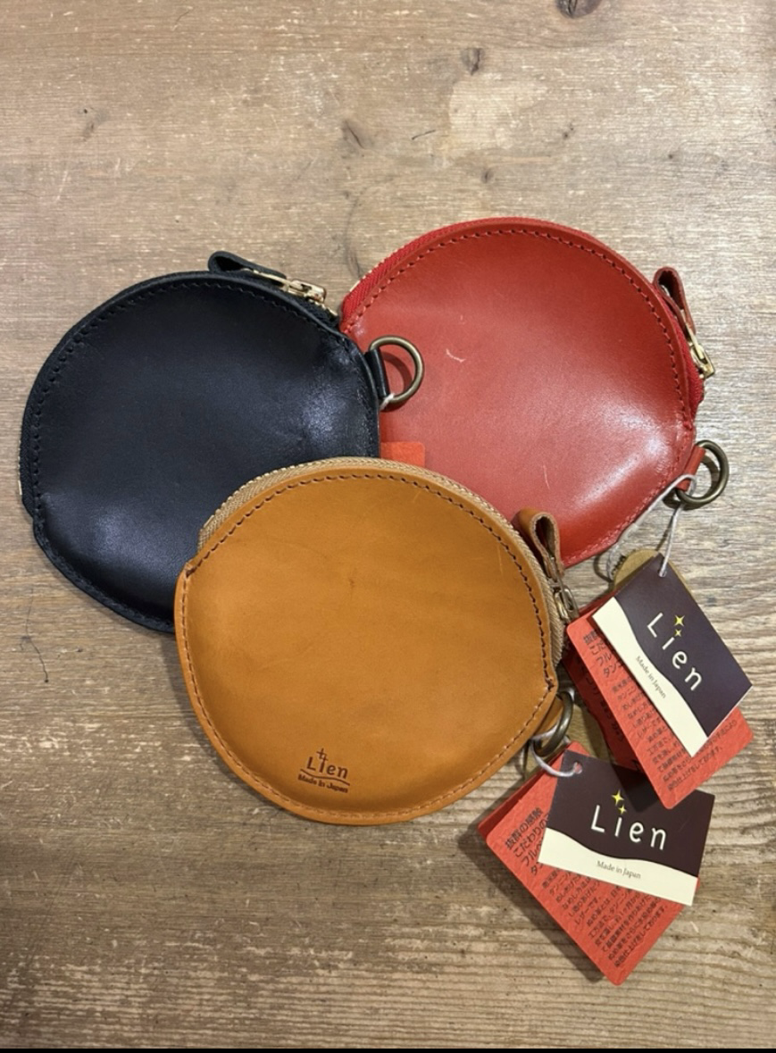 Leather Zip Coin Purse Made in Japan