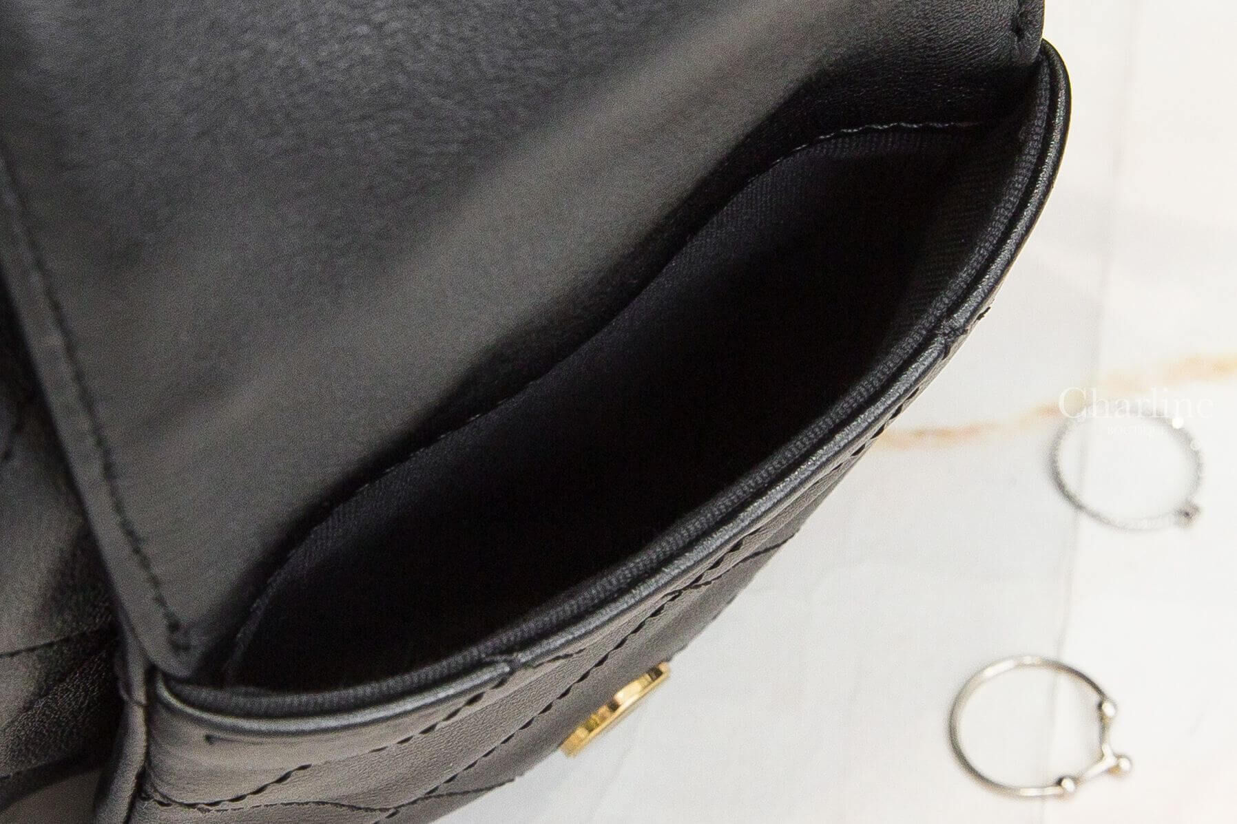 Chanel Hobo Handbag 黑色金CC金鍊大型小牛皮菱格紋手提肩背包-Charline Boutique 精品代購