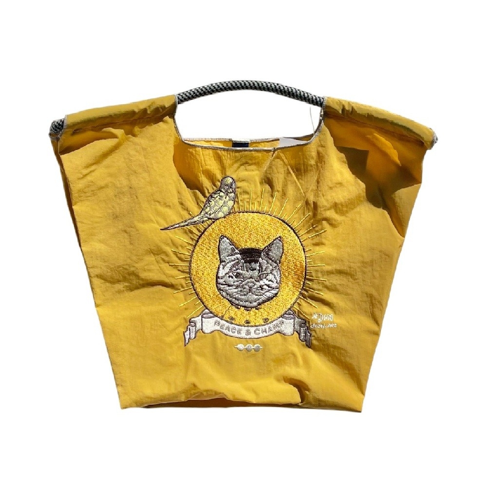 Ball＆Chain 刺繡環保購物袋MS號 - 黃 (31350110)