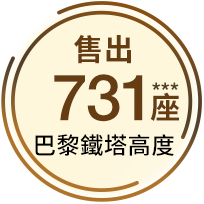 售出731座巴黎鐵塔