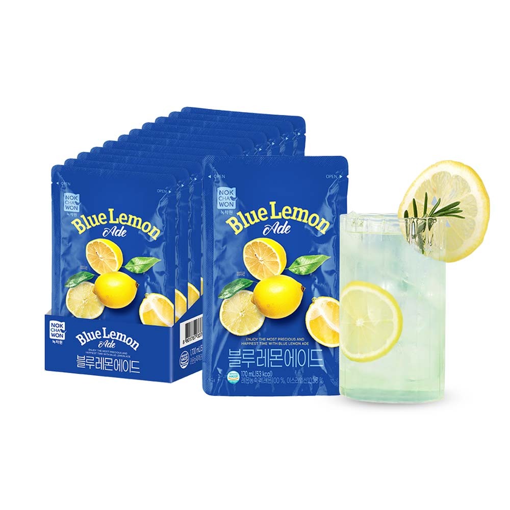 【BK SHOP】綠茶園藍色檸檬風味飲料170ml*10入