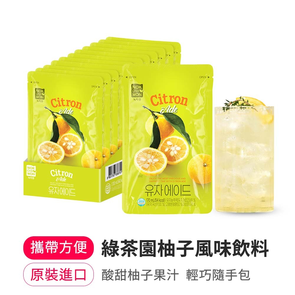 【BK SHOP】綠茶園柚子風味飲料170ml*10入