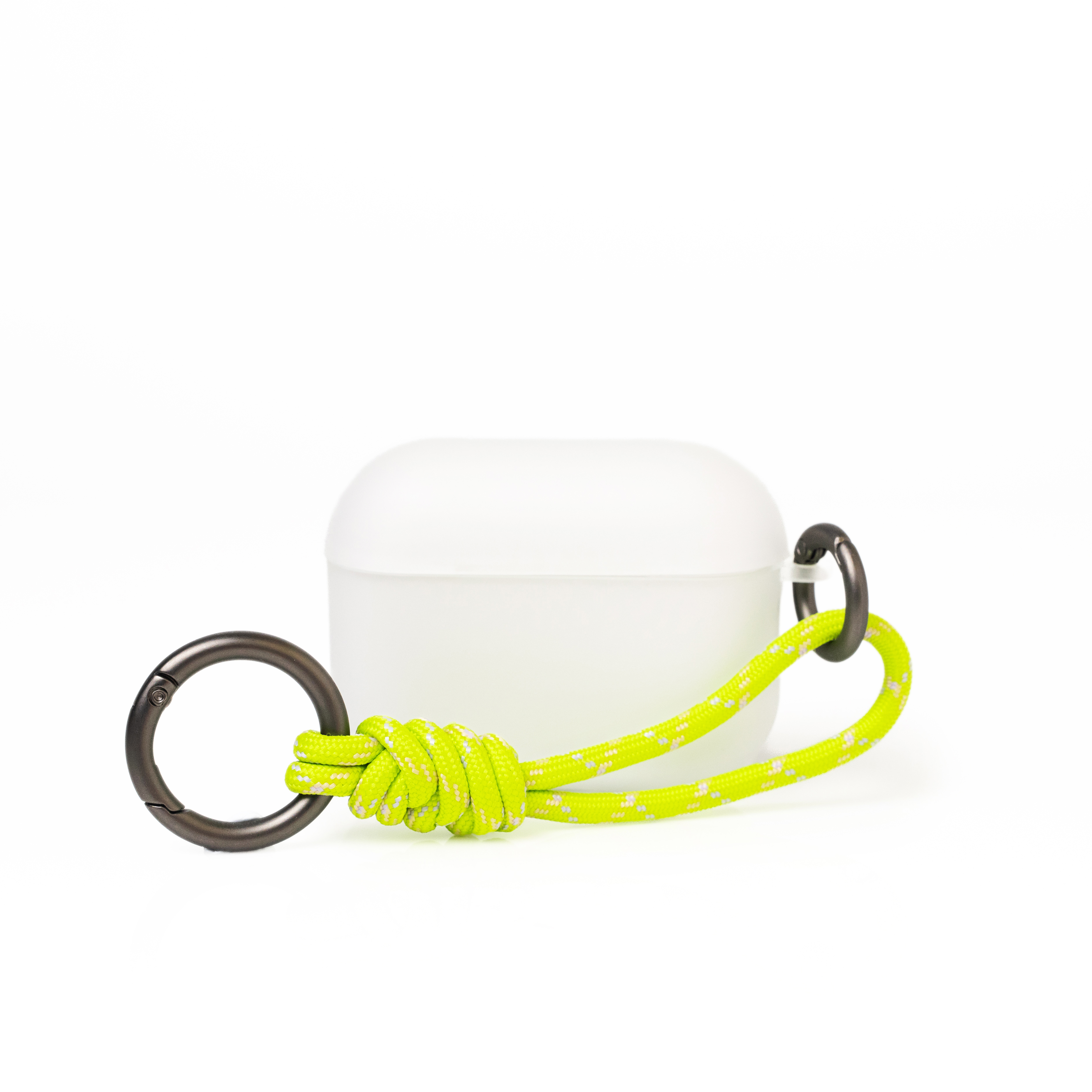 ESSENTIALS | Dust Proof Translucent Soft Plastic Case for AirPods Pro 3 with Strap - Translucent/ Green