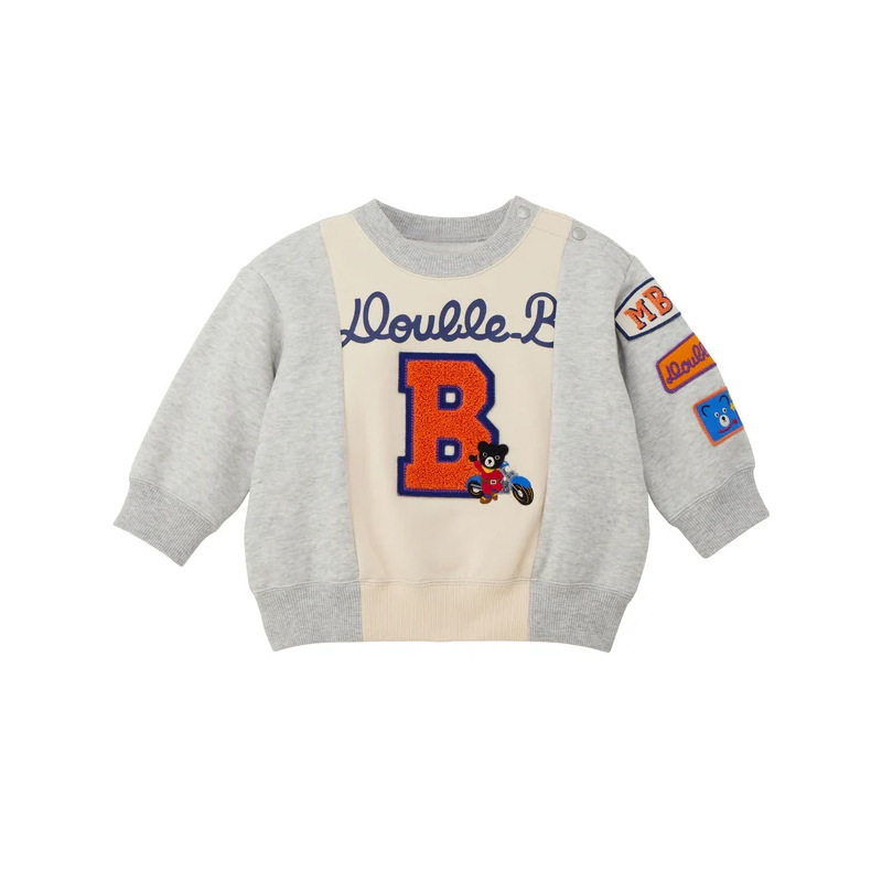 𝐌𝐢𝐤𝐢 𝐇𝐨𝐮𝐬𝐞 黑熊Double B.徽章加絨衛衣