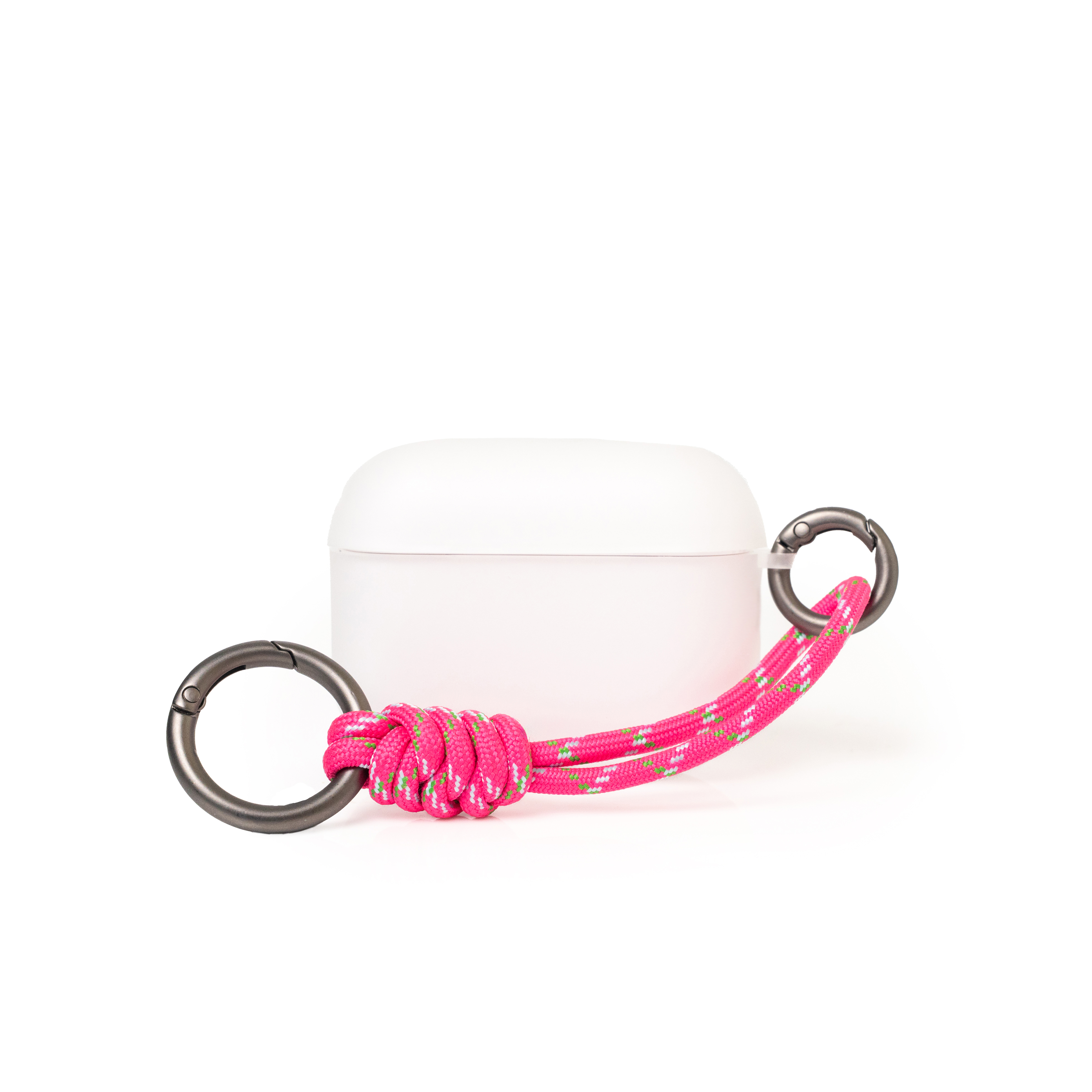 ESSENTIALS | Dust Proof Translucent Soft Plastic Case for AirPods Pro 3 with Strap - Translucent/Pink