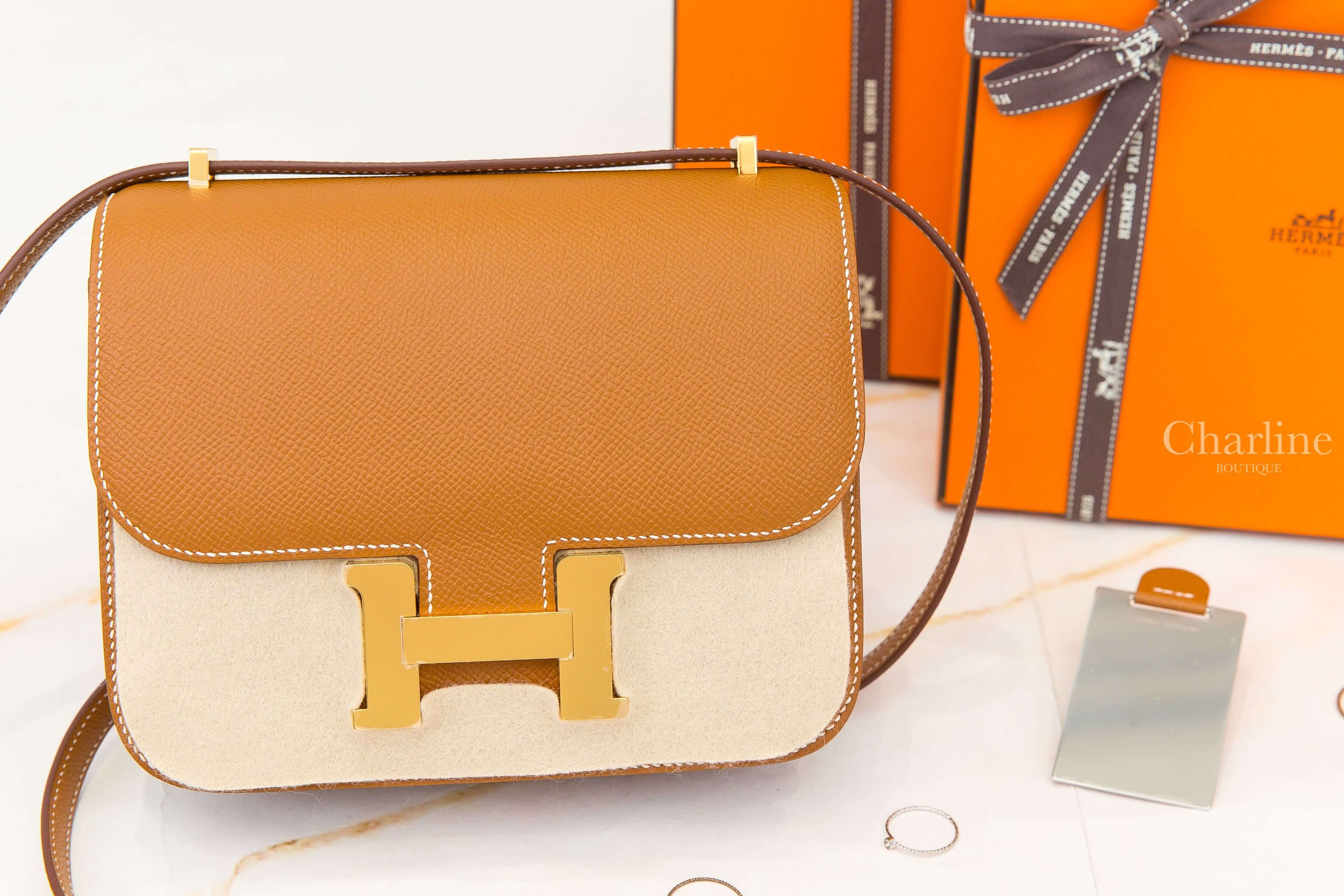 Hermès Mini Constance III 18cm 37 Gold Veau Epsom 焦糖色金釦鏡面款