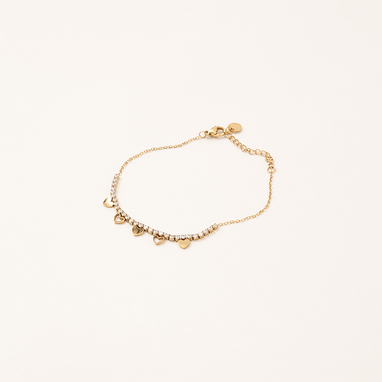 miramira心語｜星光軌道愛心手環/鍊C0034-金17491