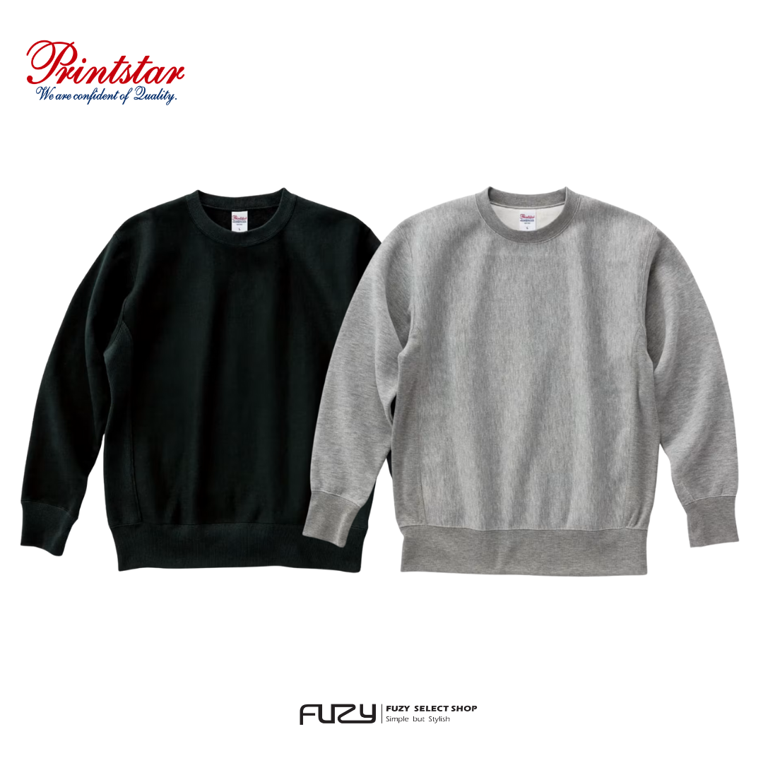 Printstar 厚磅內刷毛 大學T 12 盎司重磅厚實 兩側拼接 男女可穿【 FUZY 】- 00227-FVC