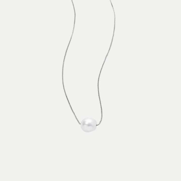 單珍珠項鍊(銀)