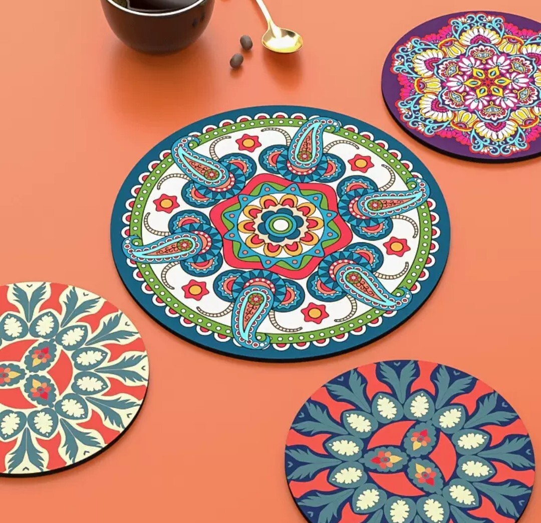 巴洛克風格矽膠隔熱墊(6片裝)