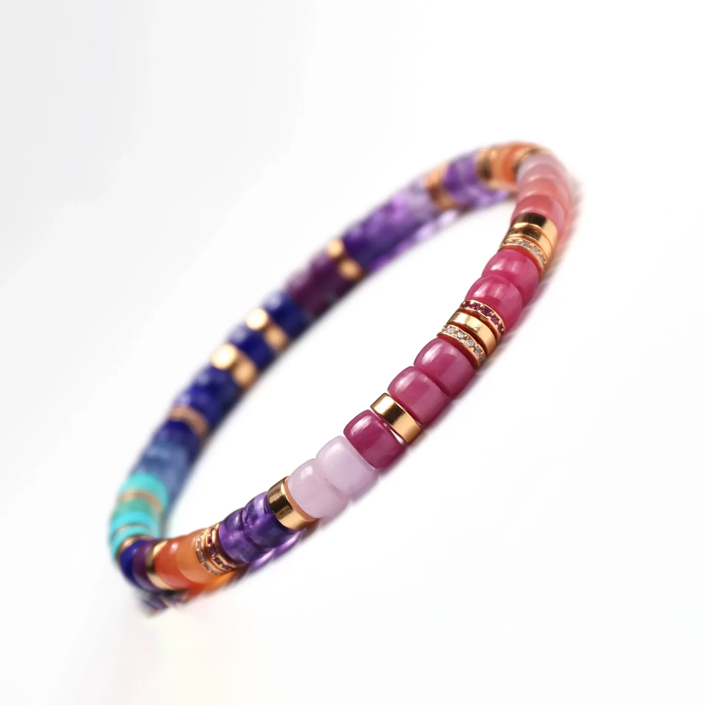 【寶石直切】彩虹多巴胺多寶全功效直切寶石等級水晶手鍊