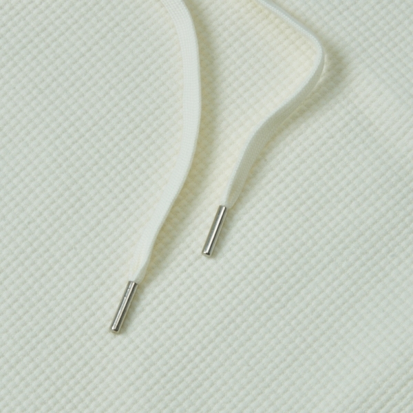 NCAA 帽T 米白 泡芙 格紋 落肩 連帽T 中性 7455105101