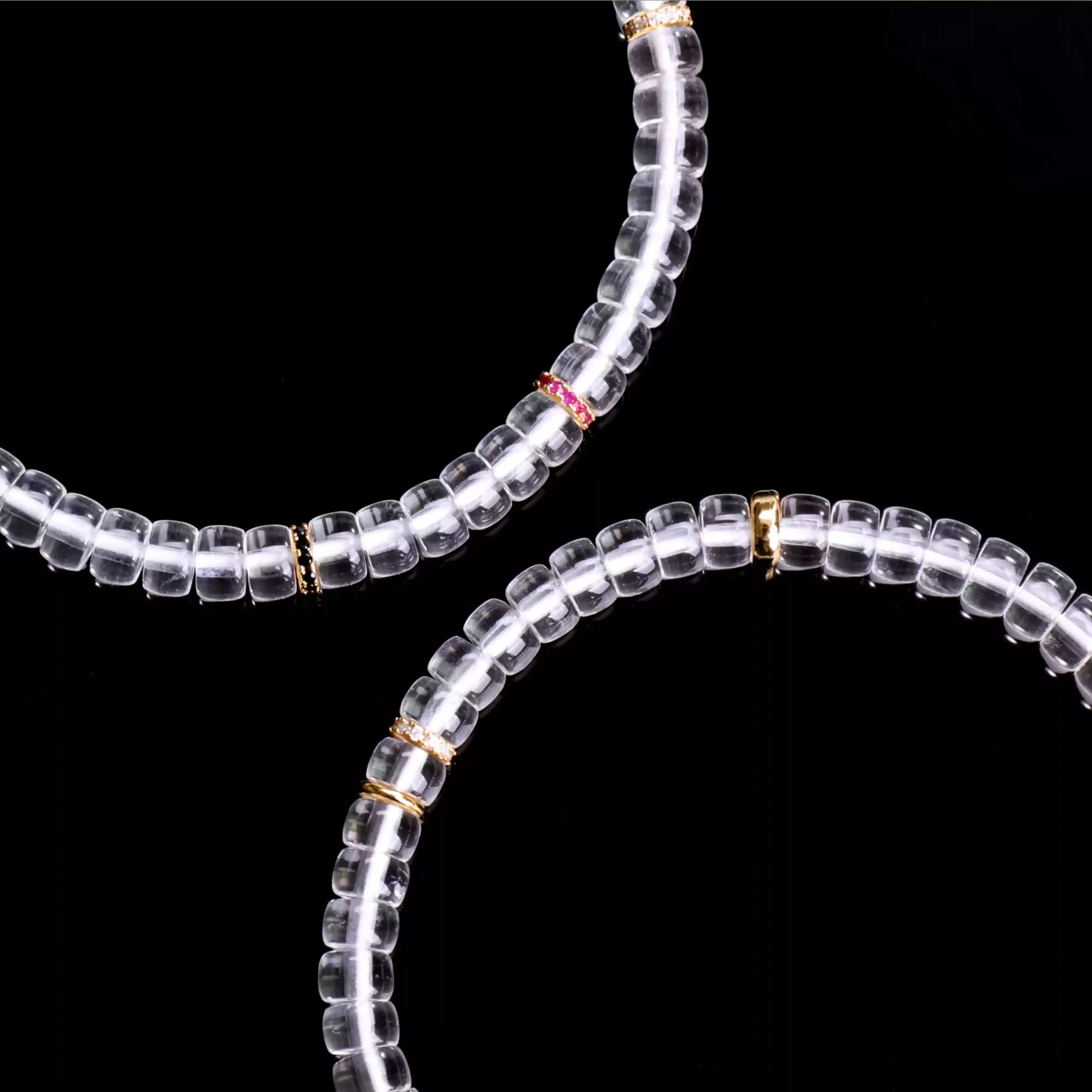 【寶石直切】銀鑽晶透白水晶直切寶石等級水晶手鍊