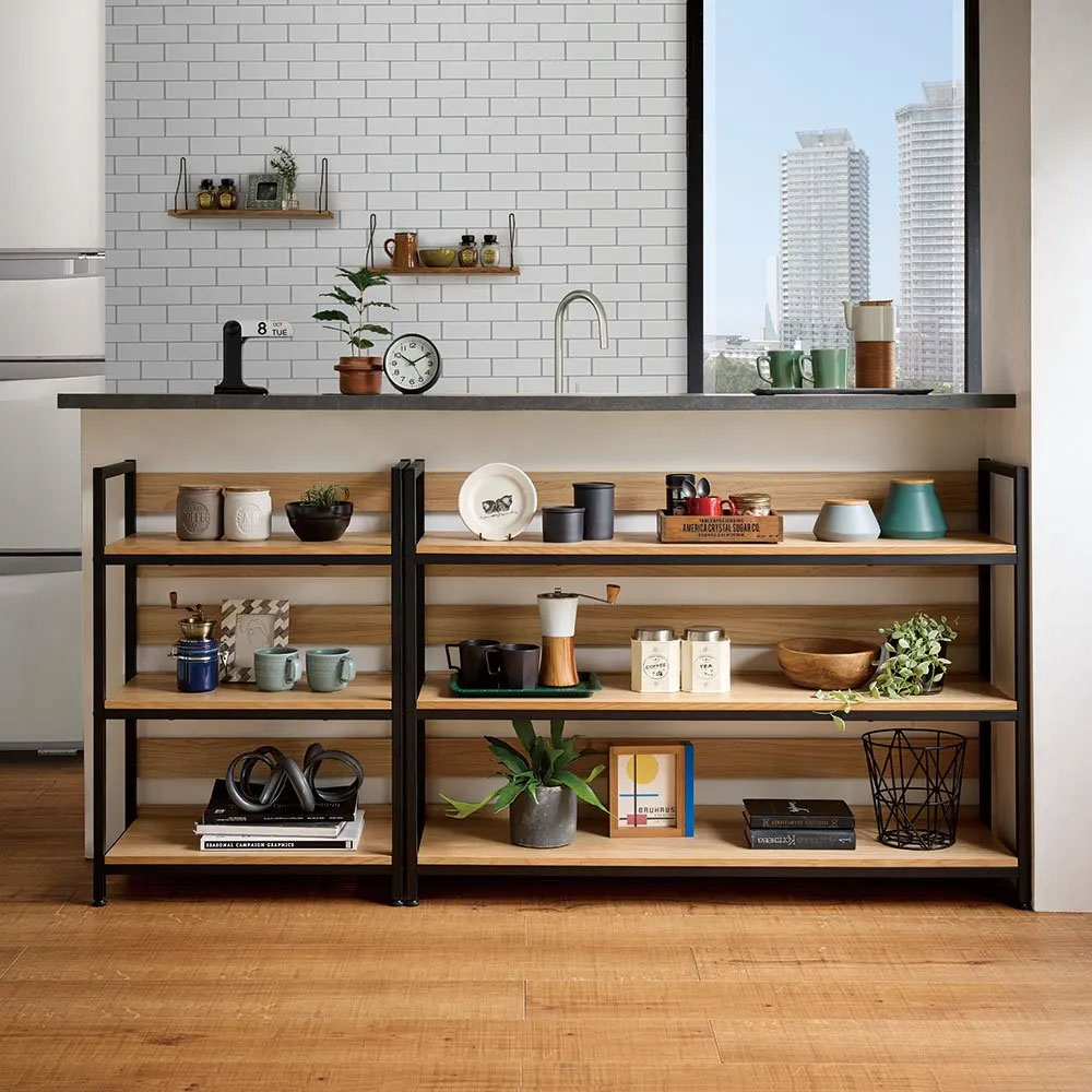 Brooklyn Series鋼製三層開放式收納架(寬91×高70cm)