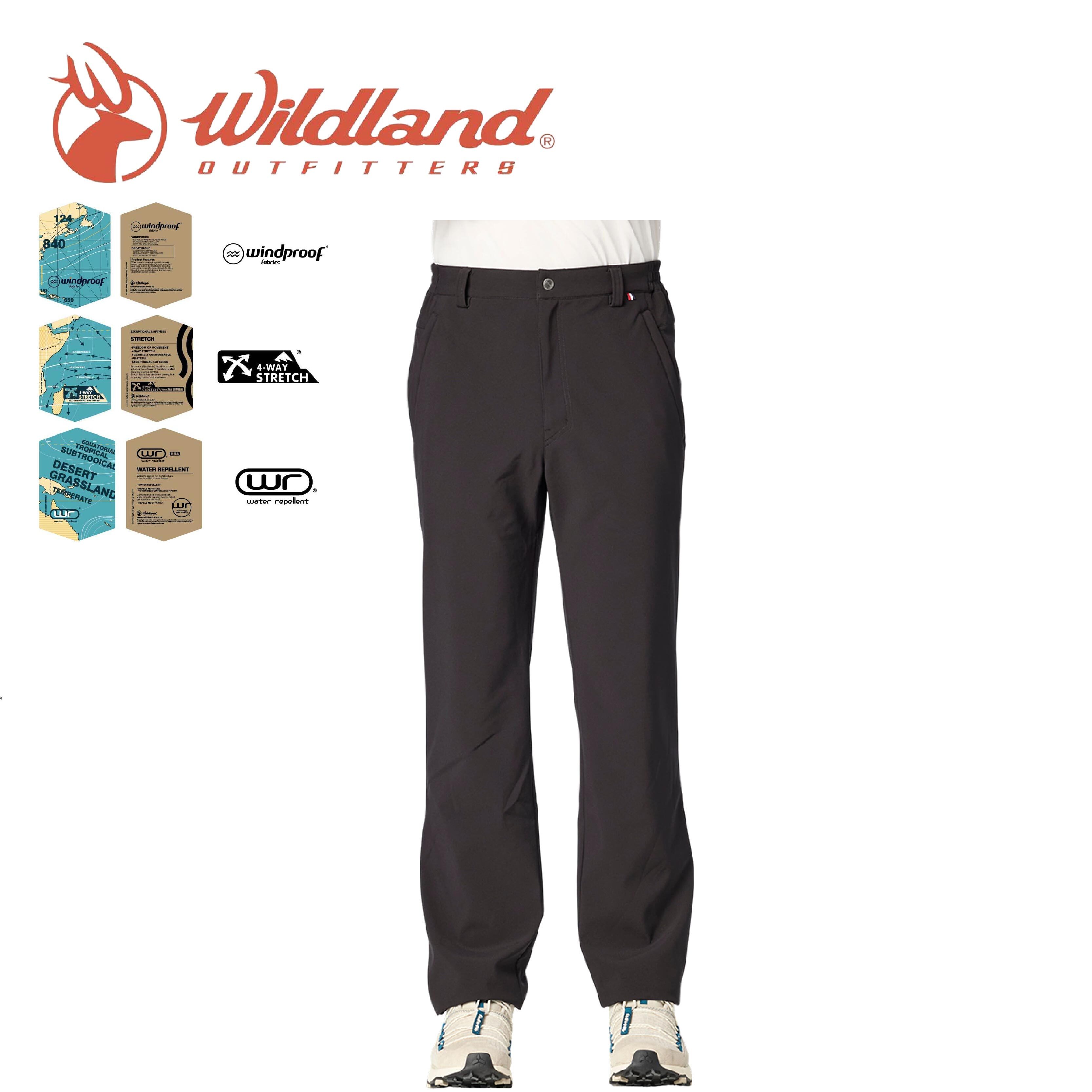 Wildland 荒野 四彈輕三層超潑機能褲 男款 (皇室黑色) 24WB32312