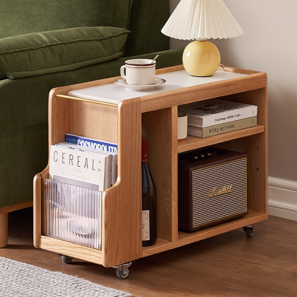 禾沐岩板實木邊几HM-L7188