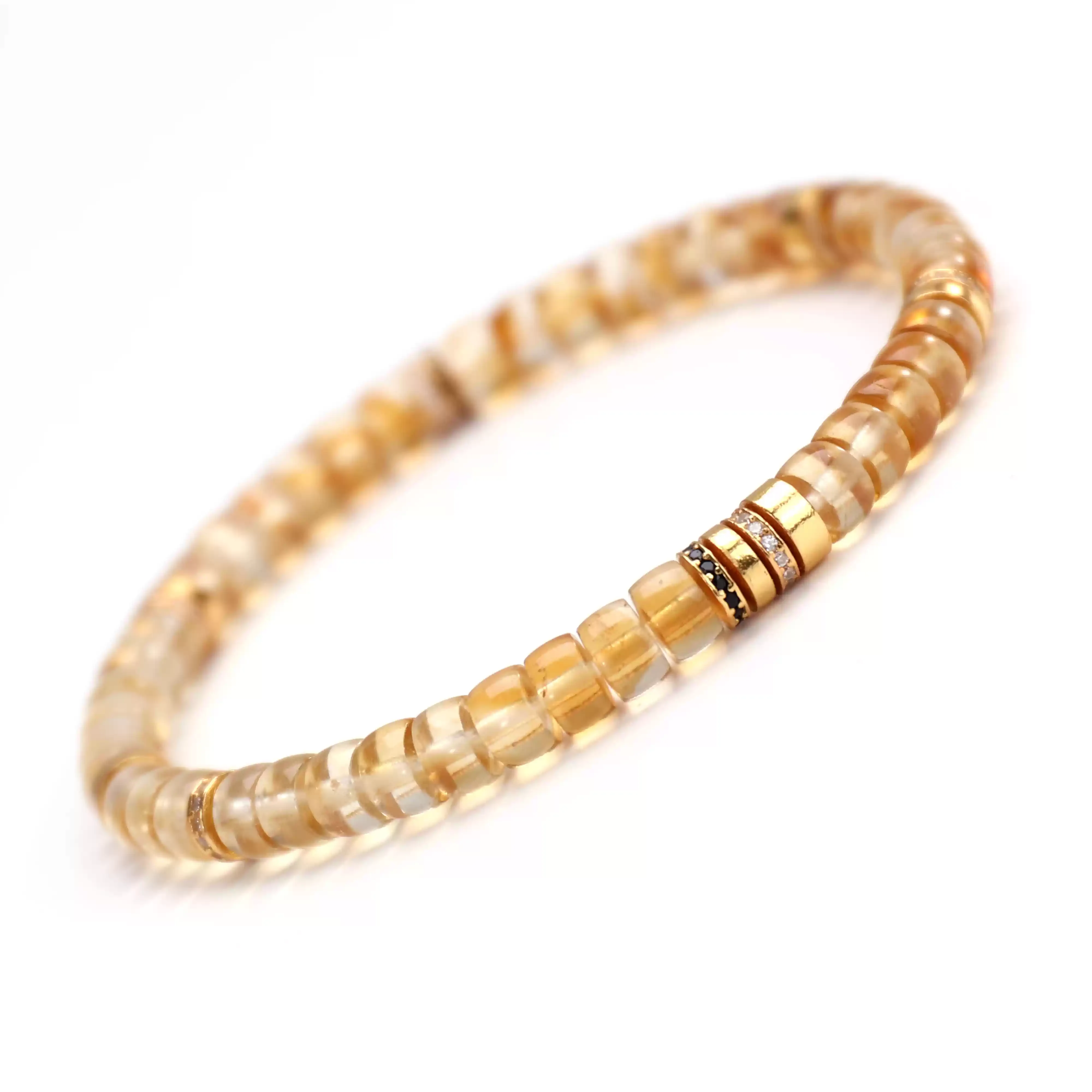 【寶石直切】黃塔晶黃水晶直切寶石等級水晶手鍊