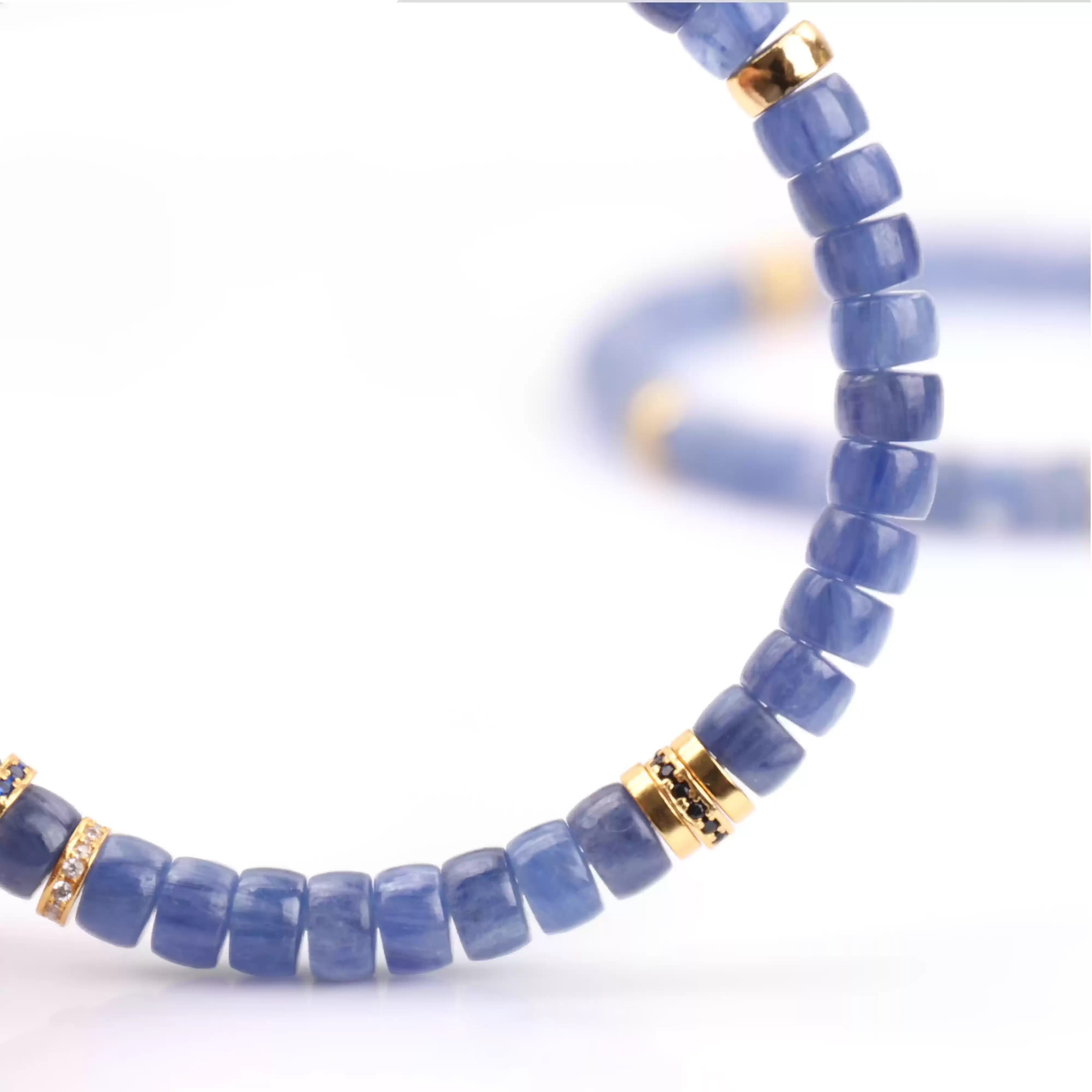 【寶石直切】藍晶石直切寶石等級水晶手鍊