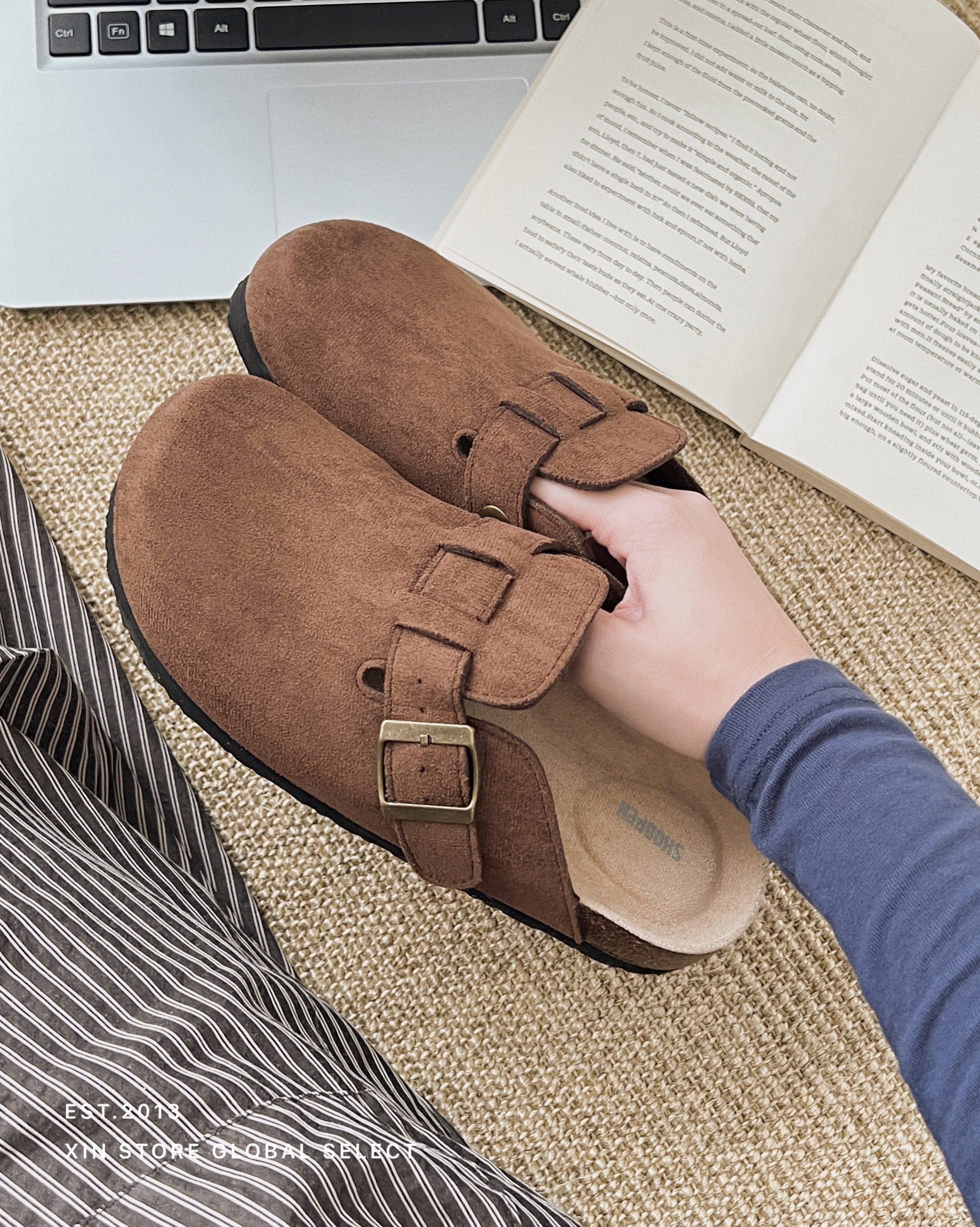 <🇰🇷現貨百元價>韓國 Shoopen 麂皮 穆勒 拖鞋 5色