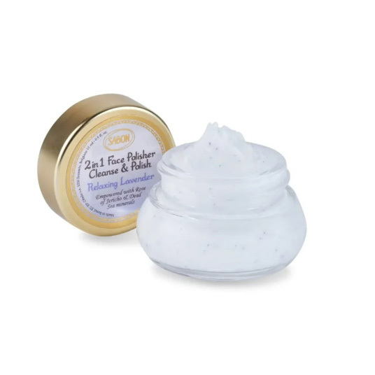 SABON 臉部二合一磨砂膏15ml 兩入組 薰衣草