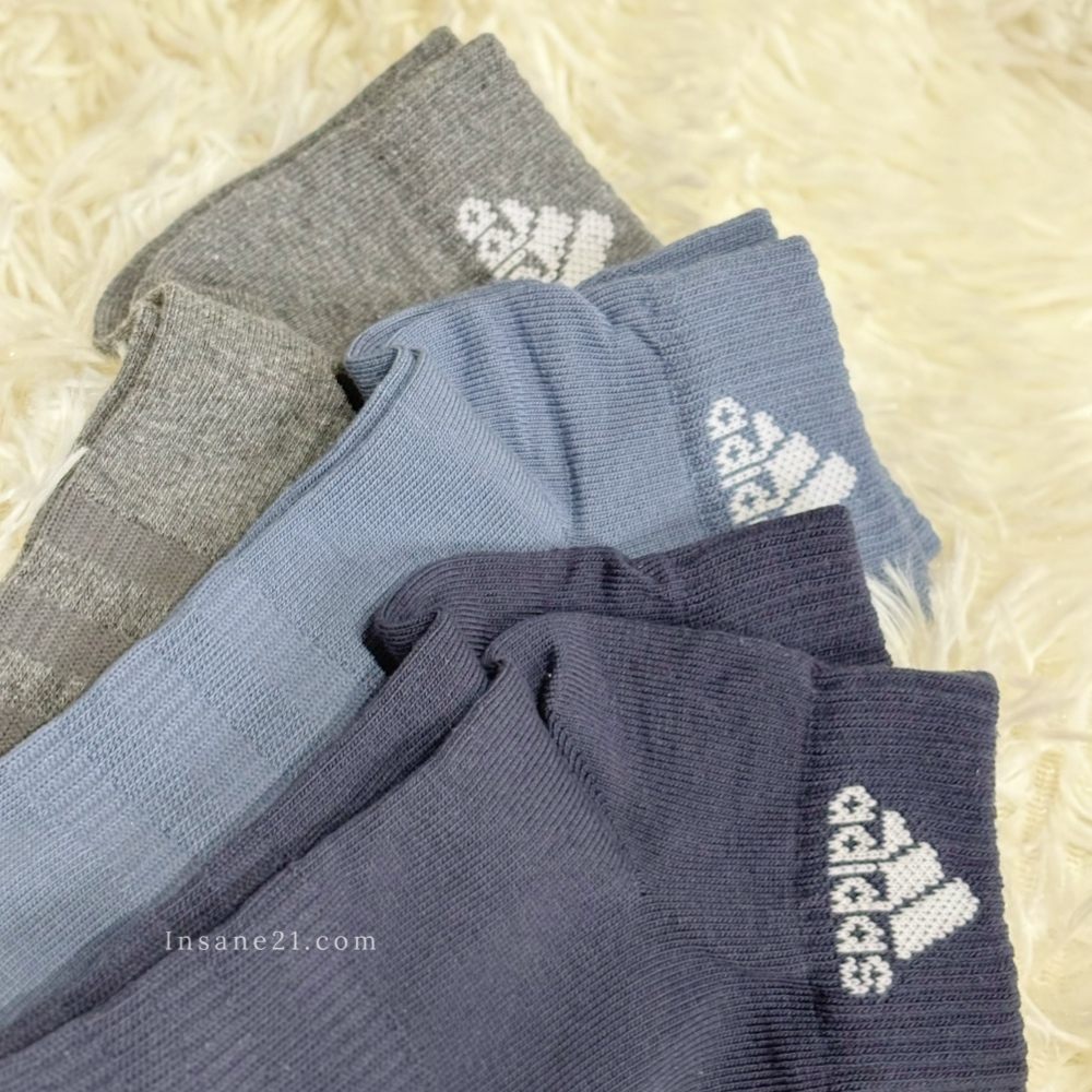 ADIDAS 深藍 藍 灰 腳踝襪 襪子 愛迪達 三入組 IP0405