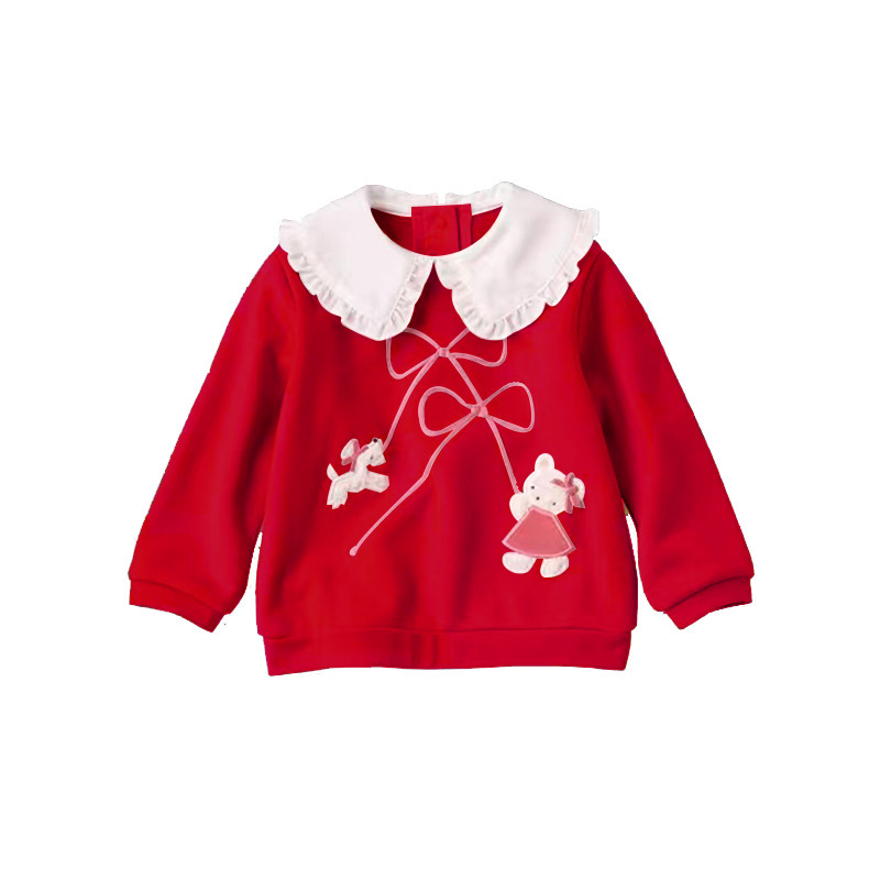 𝐅𝐚𝐦𝐢𝐥𝐢𝐚𝐫 小熊小狗刺繡衛衣