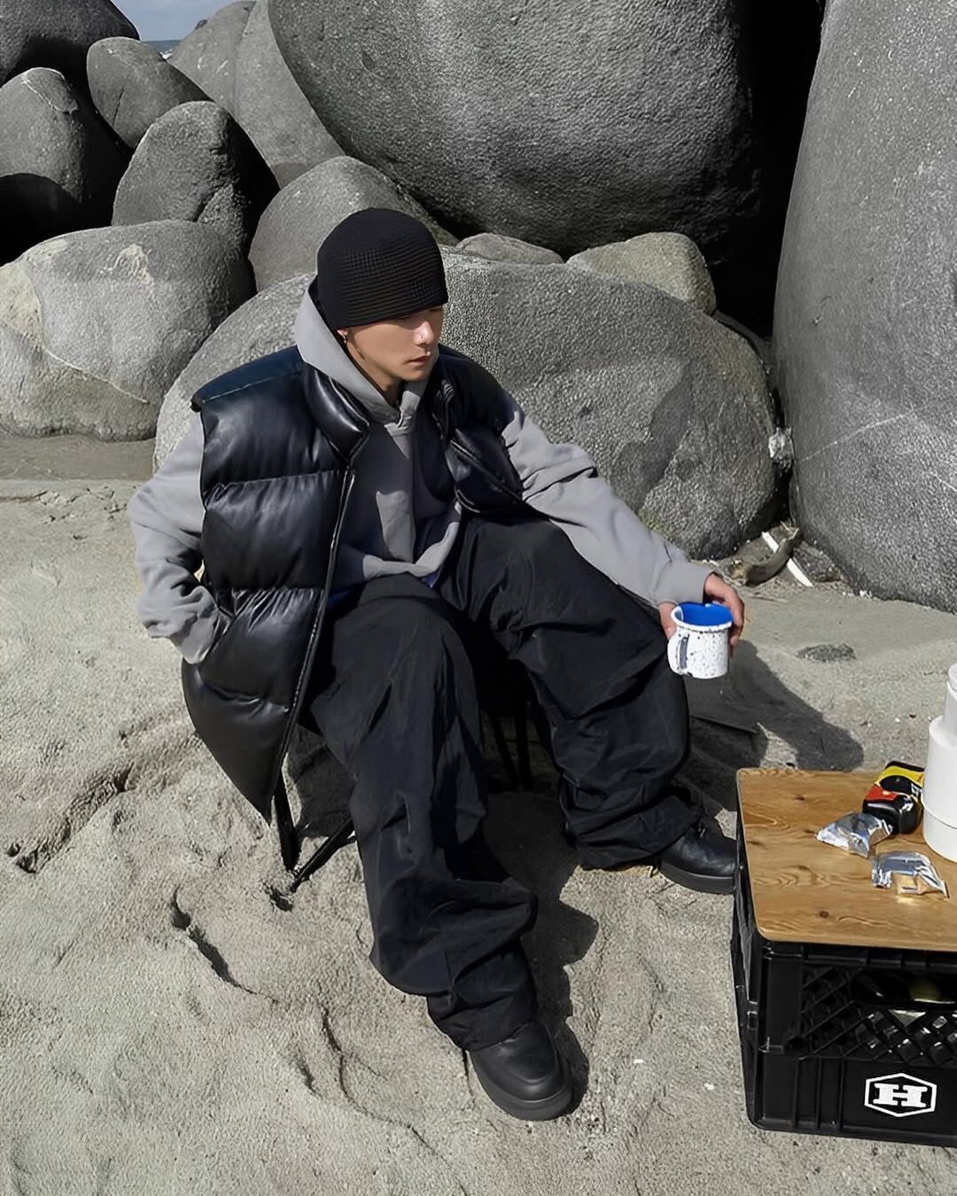 皮革 羽絨 滑面 男女 背心 外套