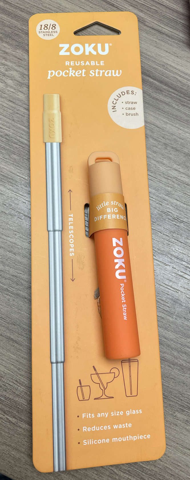 MNS05-特價專場- Zoku 伸縮不鏽鋼飲管[可選幼/粗] (橙/幼) (紫/幼) (綠/幼) (灰/幼) (紅/幼) (紫/粗) (灰/粗) (A5)
