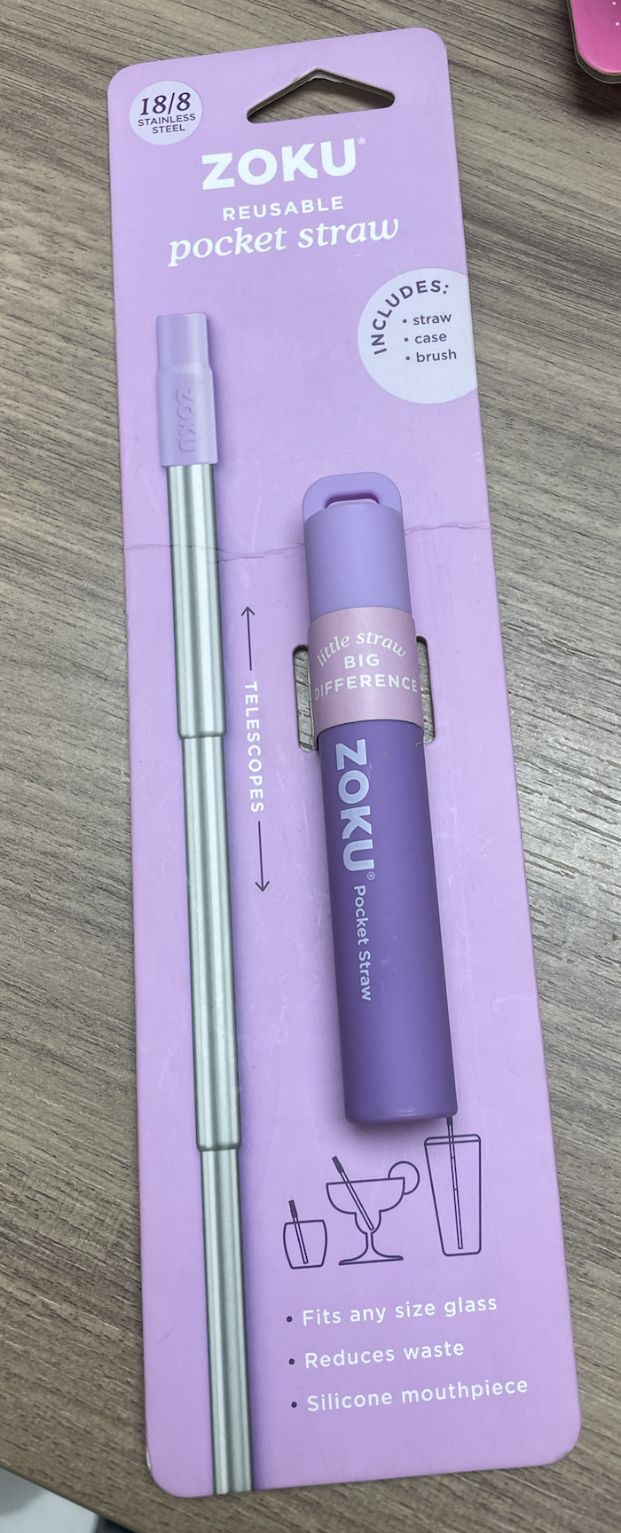 MNS05-特價專場- Zoku 伸縮不鏽鋼飲管[可選幼/粗] (橙/幼) (紫/幼) (綠/幼) (灰/幼) (紅/幼) (紫/粗) (灰/粗) (A5)