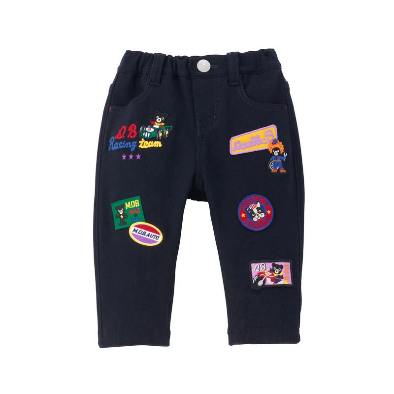 𝐌𝐢𝐤𝐢 𝐇𝐨𝐮𝐬𝐞 黑熊賽車徽章燈芯絨長褲