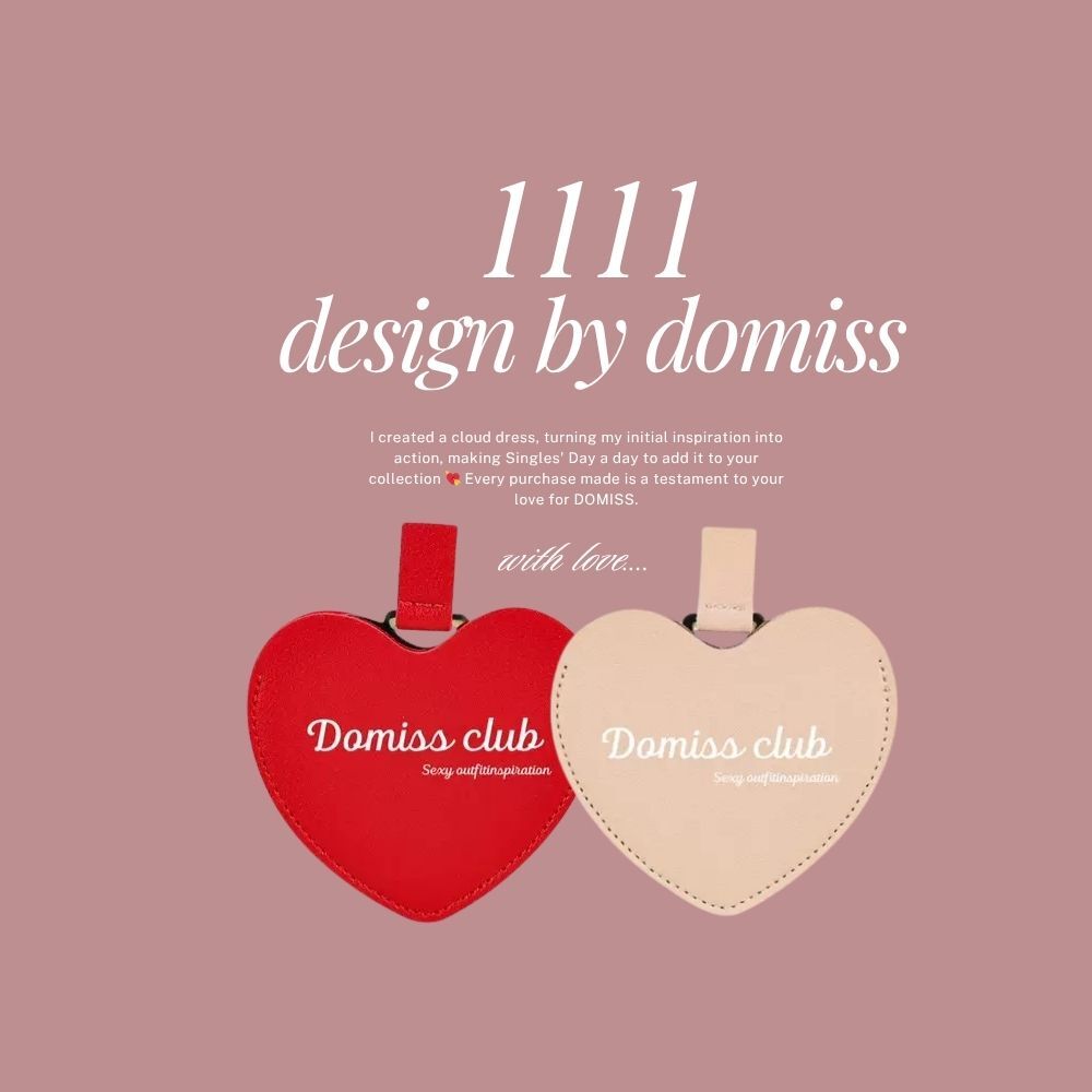 【雙11品牌愛心鏡】DOMISS甜辣女孩隨身必備 品牌限定造型鏡 隨身補妝 小心機