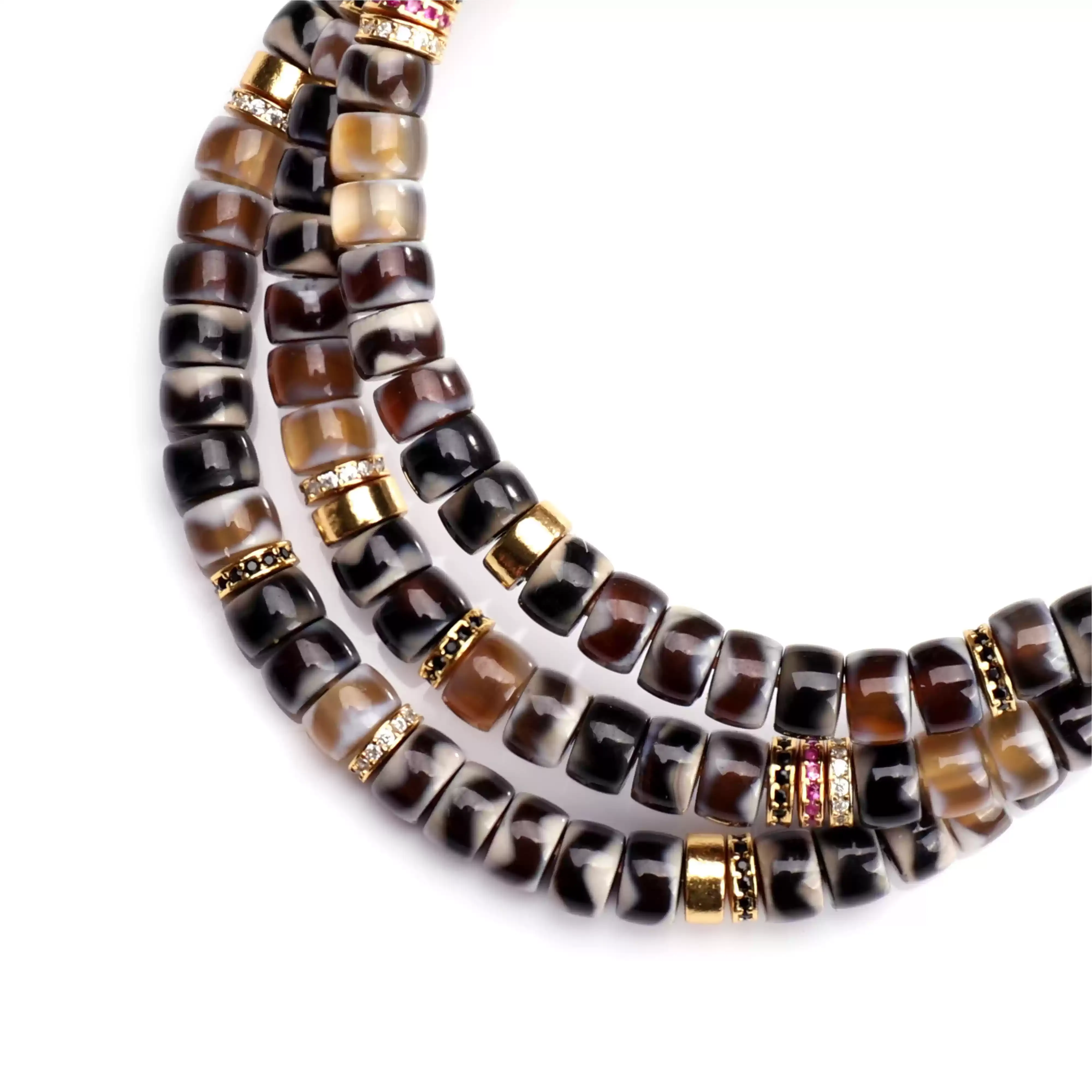 SIO Crystal希奧水晶｜寶石直切天珠瑪瑙手鍊｜銀鑽滿天星・老改｜護