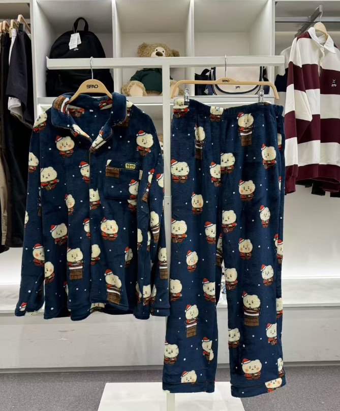 韓國代購 SPAO 土豆熊冬款成人睡衣套裝1020