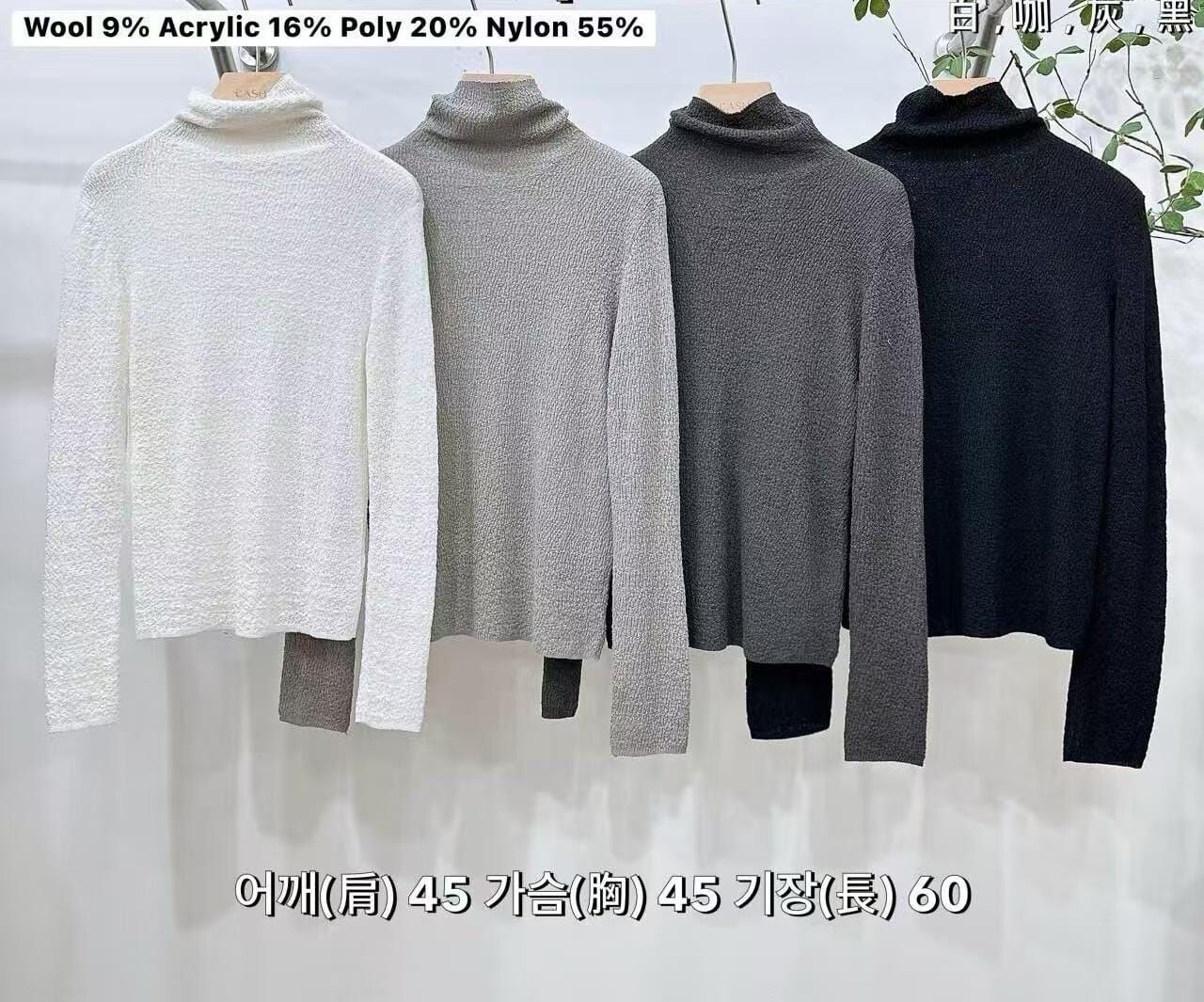 CA5202 羊毛混紡高領毛衣