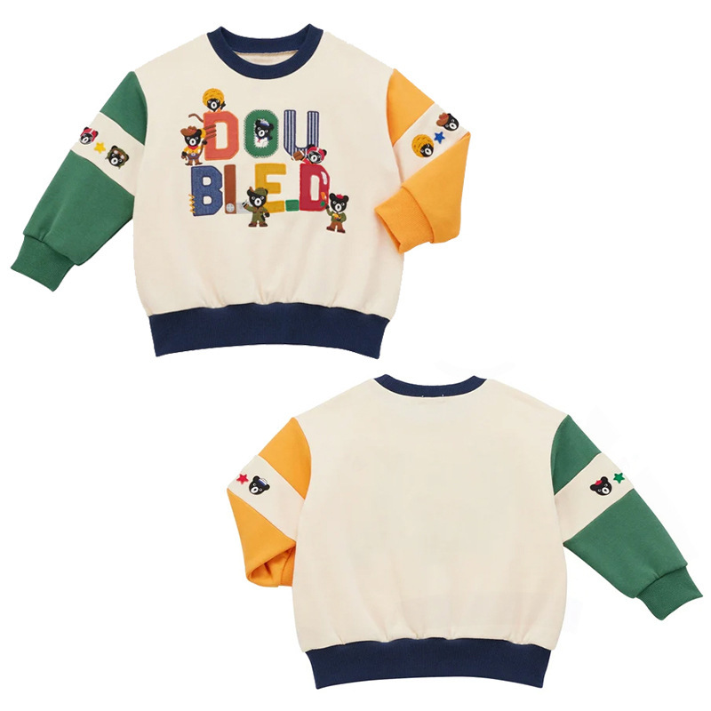 𝐌𝐢𝐤𝐢 𝐇𝐨𝐮𝐬𝐞 黑熊刺繡拼色衛衣