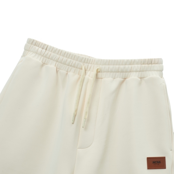 NCAA 短褲 米白 太空棉 休閒短褲 中性 7455150201