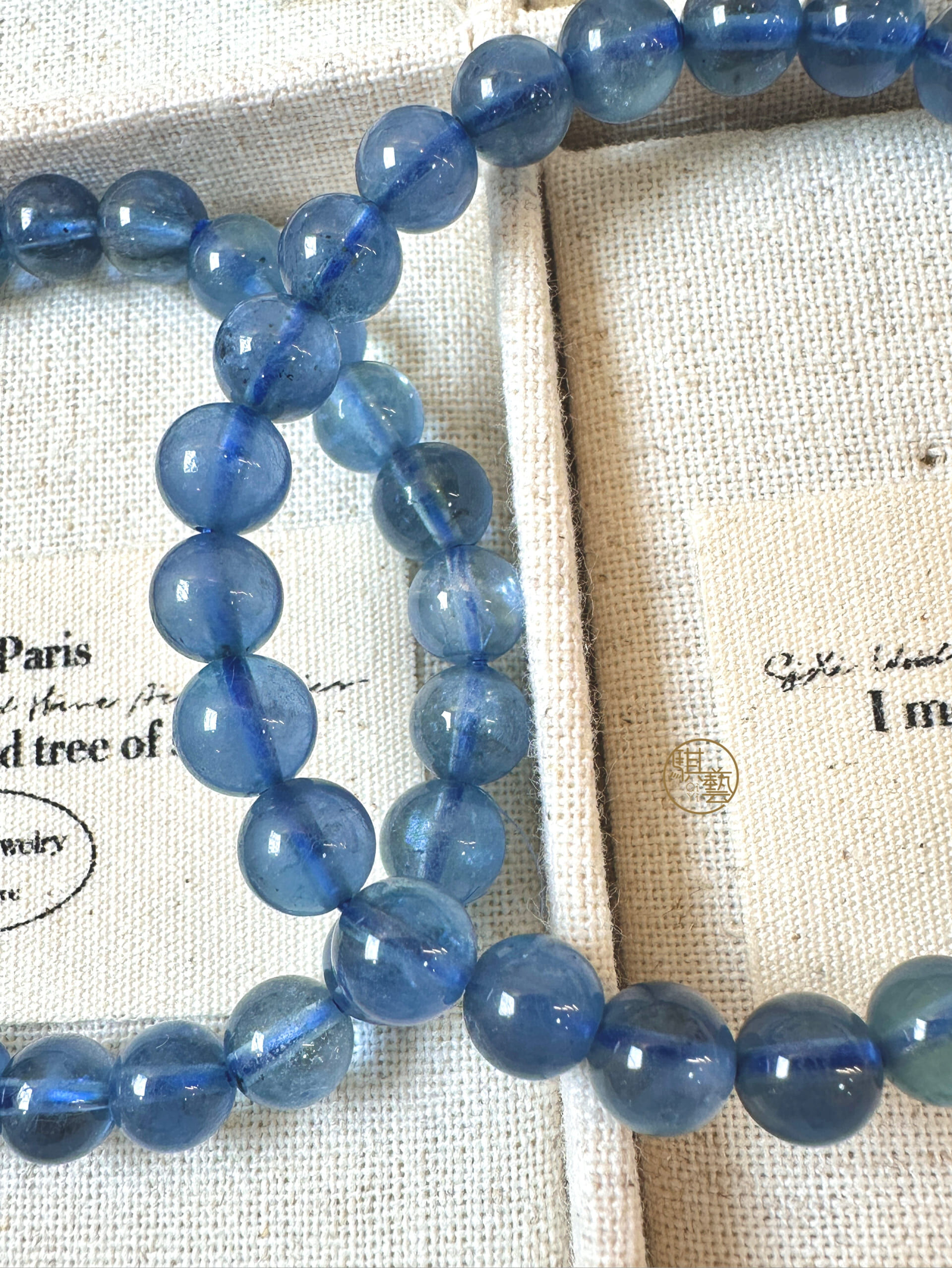 魔鬼海藍寶手串7mm｜深海勇氣・強能量防護之石