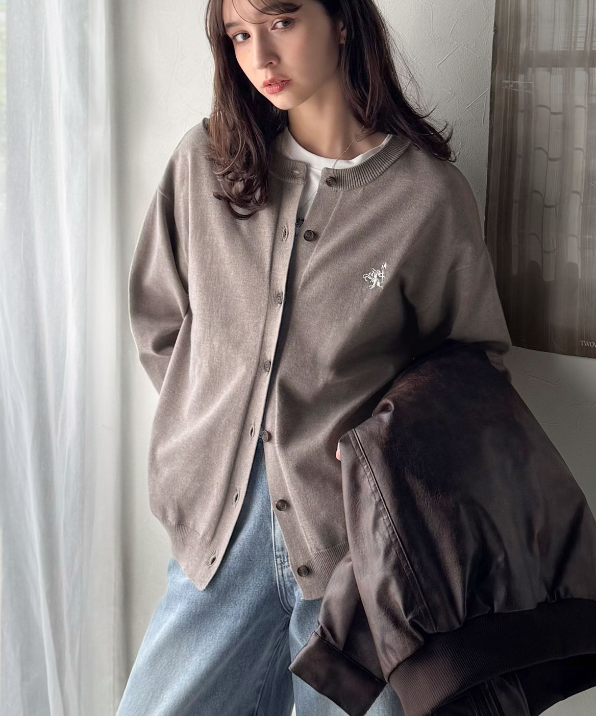 【現貨】日本Classicalelf JAVA 寬鬆 排扣 刺繡 開襟衫 罩衫 5色