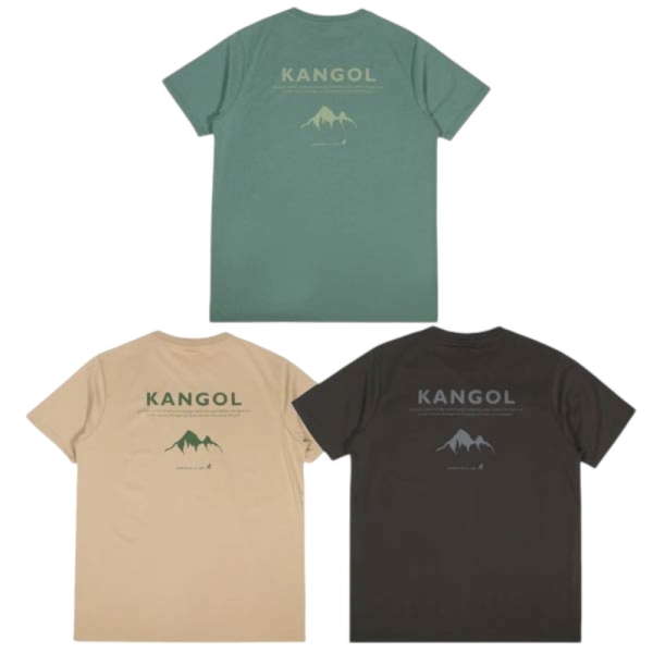 KANGOL 短T 深灰 綠 卡其 背後LOGO 圓領涼感 短袖 中性 6425107810 6425107831 6425107872
