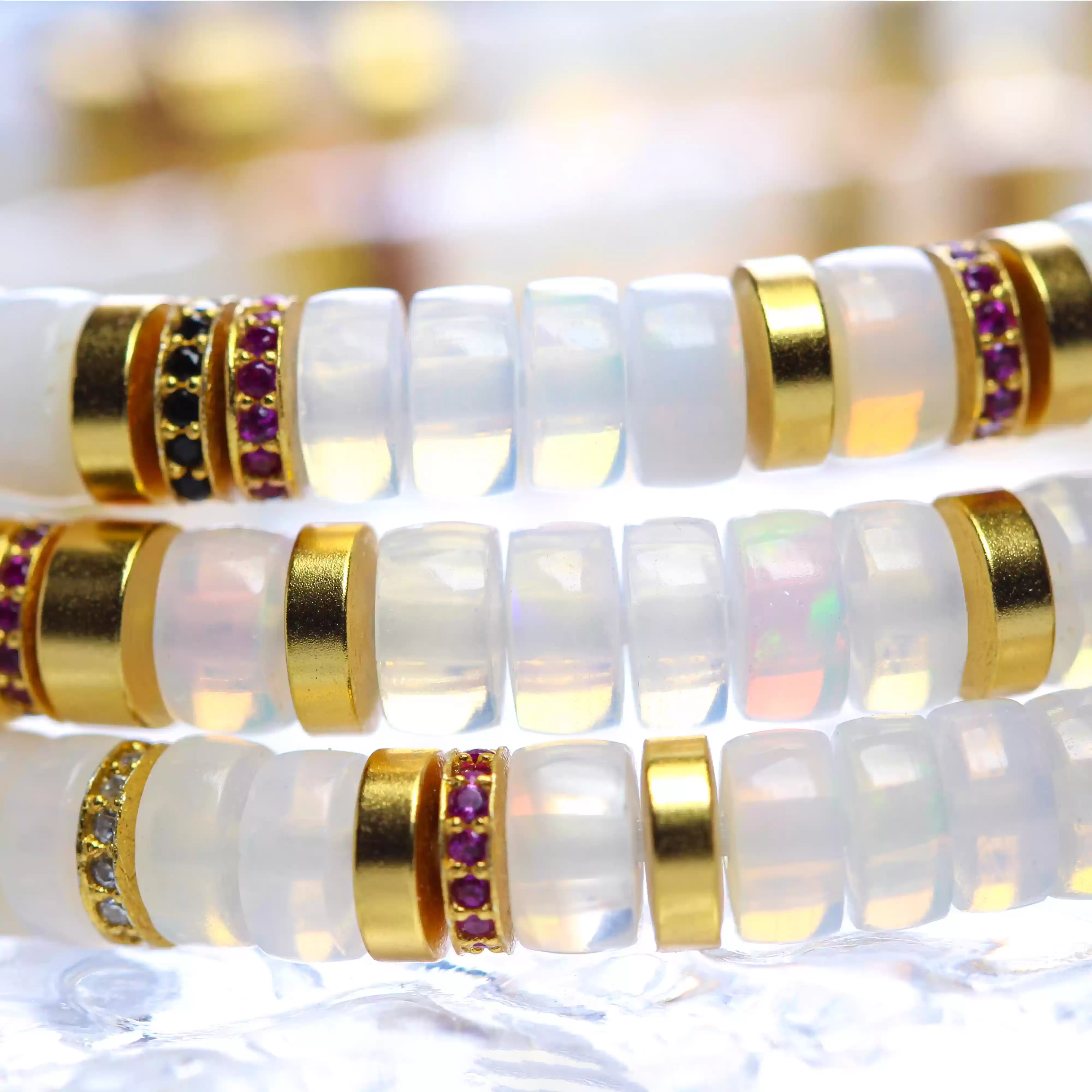 【寶石直切】輕奢歐珀直切寶石等級水晶手鍊