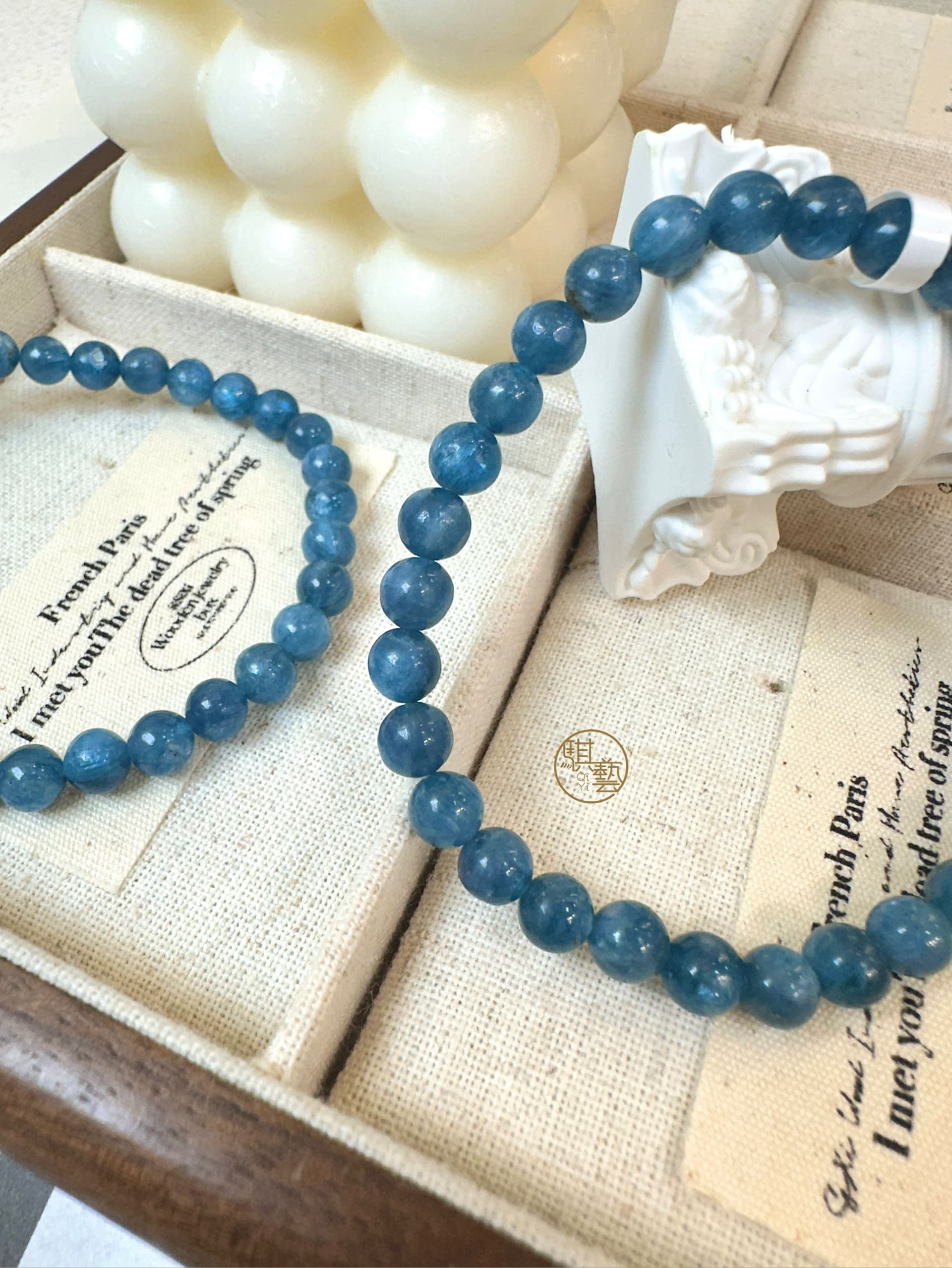 藍綠晶手串5.8mm｜海洋平衡・心靈療癒之石